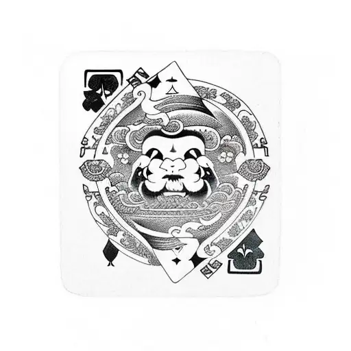 Ace Or Spades With Scorpio And Wawes