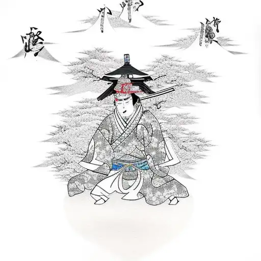 Samurai Under A Tree