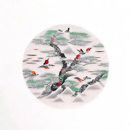 Tree Of Life With Birds