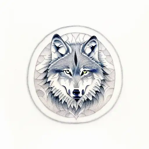 Wolf With Roman Numerals