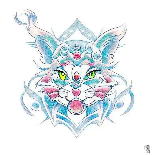 A Tattoo Of Disney Characters In The Style Of Sailor Moon