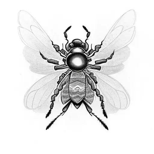 Half Spider Half Moth With Detailed Wings