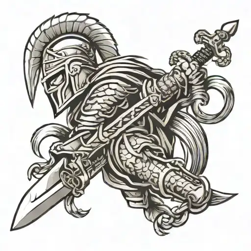 Spartan Warrior Braking Cuffs With A Big Sword Written On It Freedom