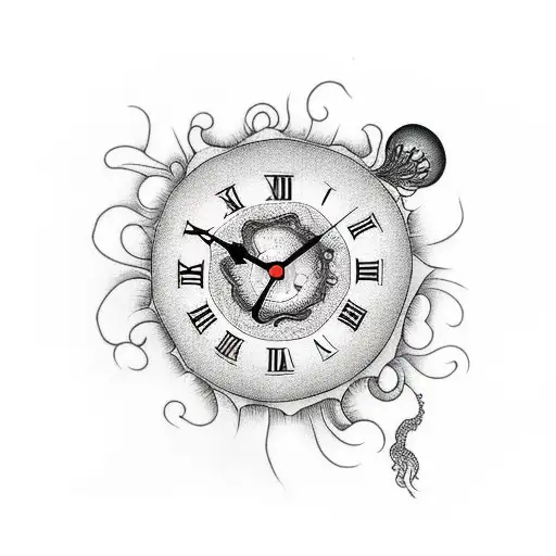 Clock And 3 Jellyfish