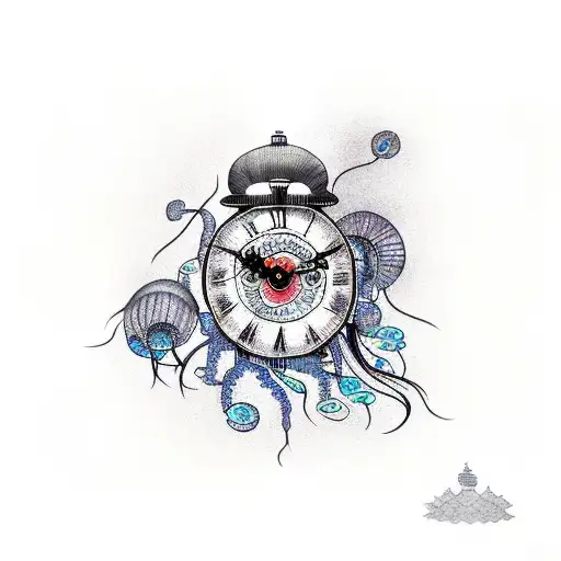Jellyfish And Clock