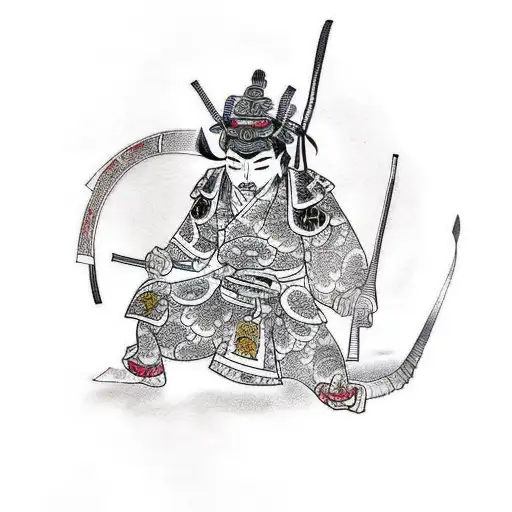 Small Tatto Of A Samurai
