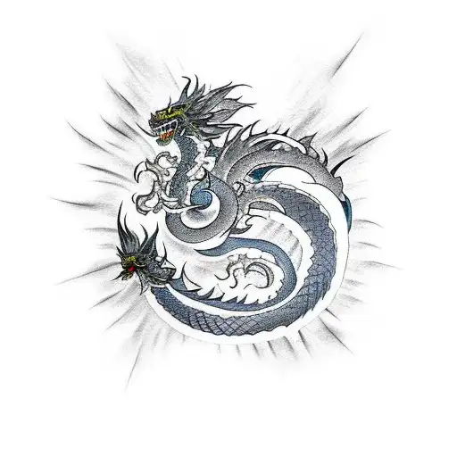 Incorporate Japanese Mythology Into A Traditional Tattoo Design Inspired By The Azure Dragon