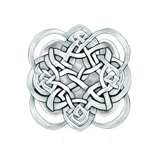 Clover With Celtic Knot With Name Sander En Laure