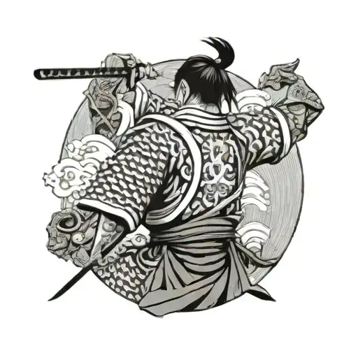 Sun Ont He Back With A Samurai