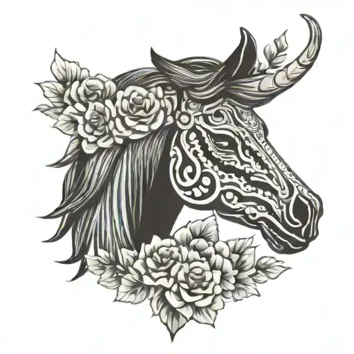 Day Of The Dead Horse Head