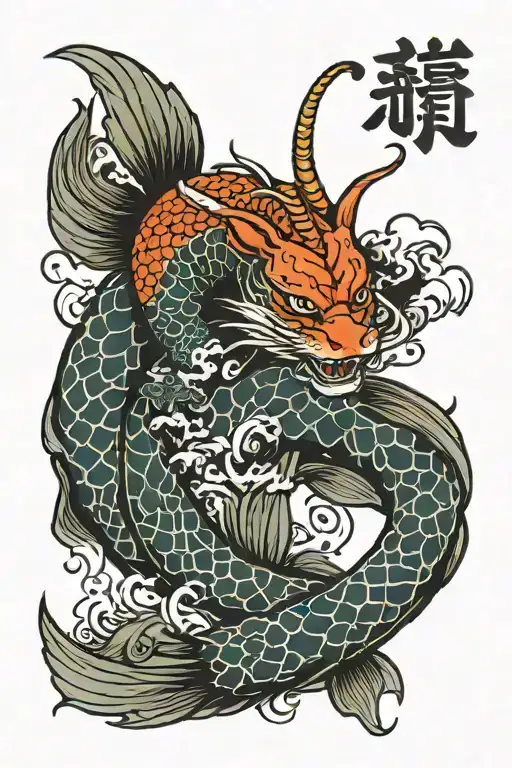 Capricorn And Koi Fish Transforming