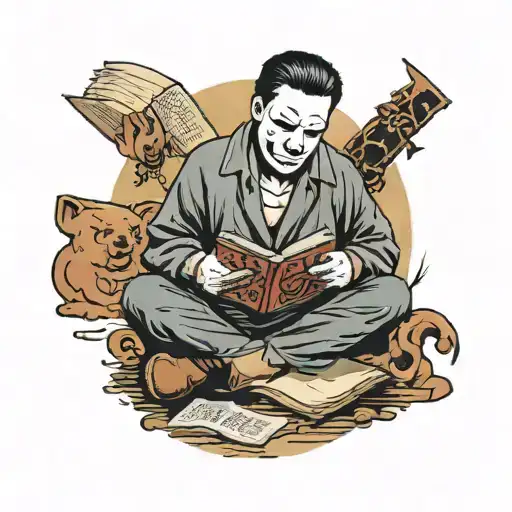 Michael Myers Reading A Book