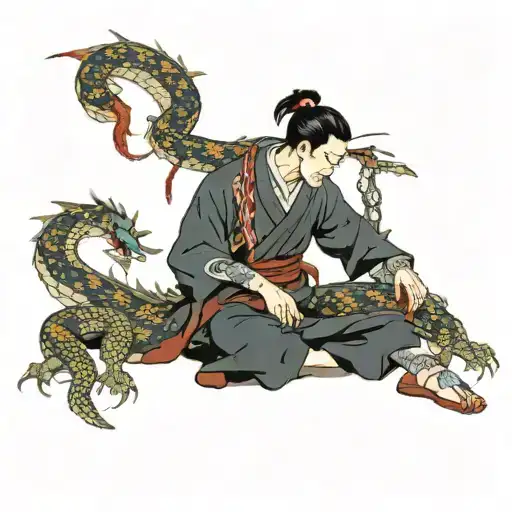 Michael Sword And Rosary Wrapped Evenly With Dragon Aspects