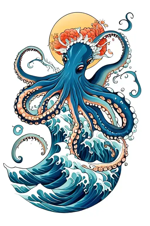 Octopus And Waves Forming