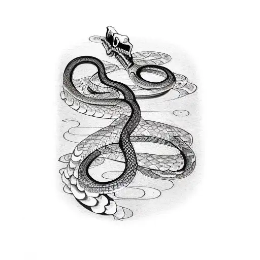 Snake Skeleton Into Scenery