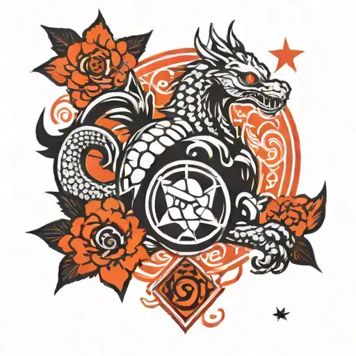 A Football Club Besiktas Logo With Mythological Creatures