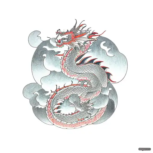 Dragon With Building