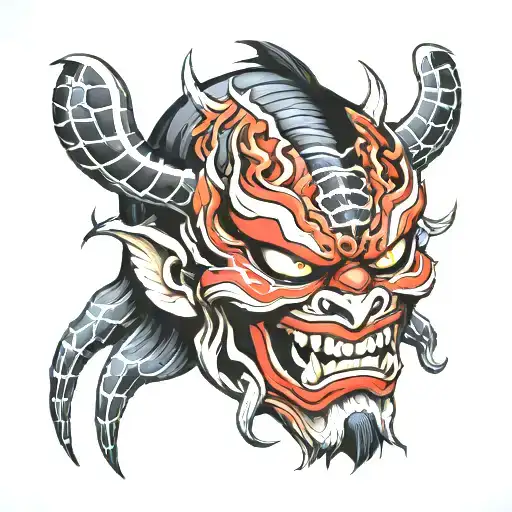 Oni Mask With Spider