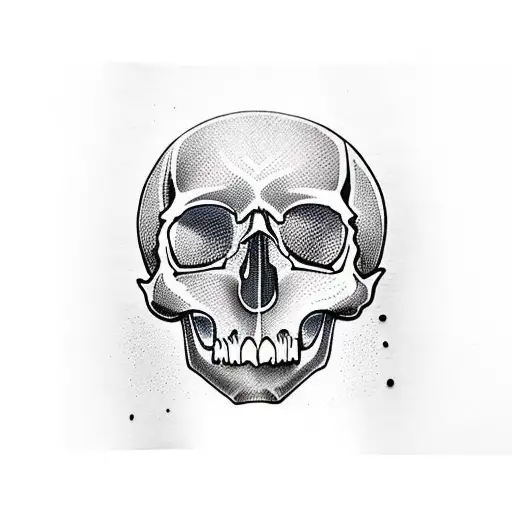 Skull In Japanese Alley