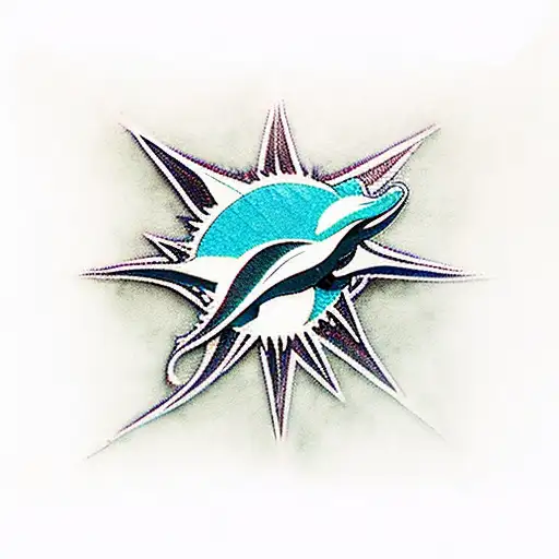 An Arm Sleeve With Vintage Disney Characters Playing Football In Miami Dolphins Uniforms