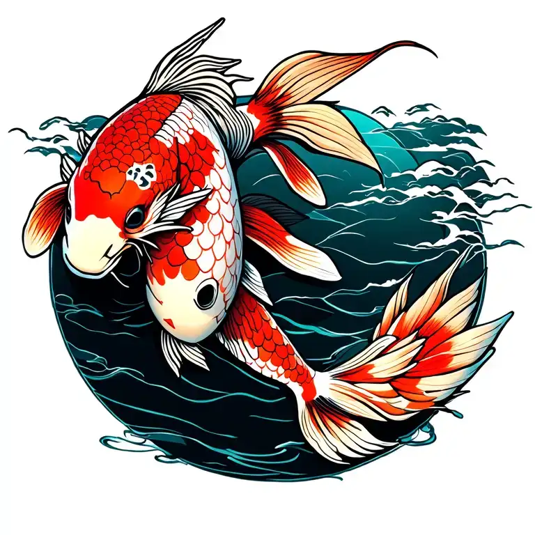 Koi Full Style Full Style With A Half Consumed