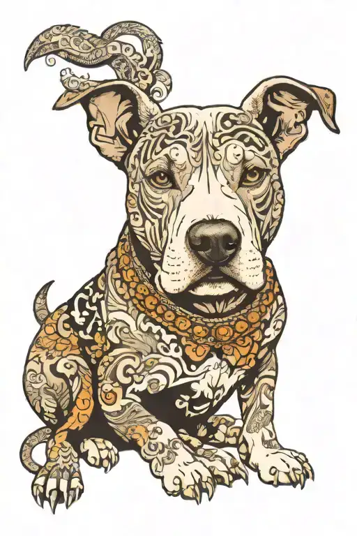 Pitbull With Cropped Ears And Shiva