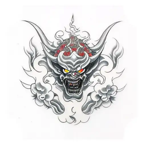 Demon Face In The Back