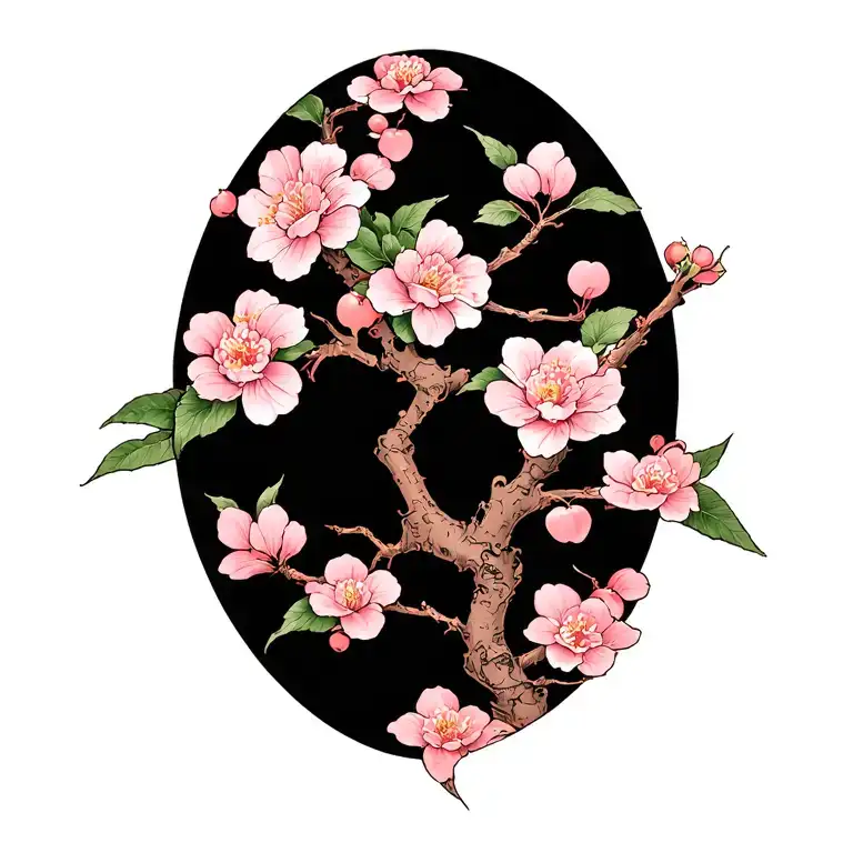 Cherry Tree And Flower