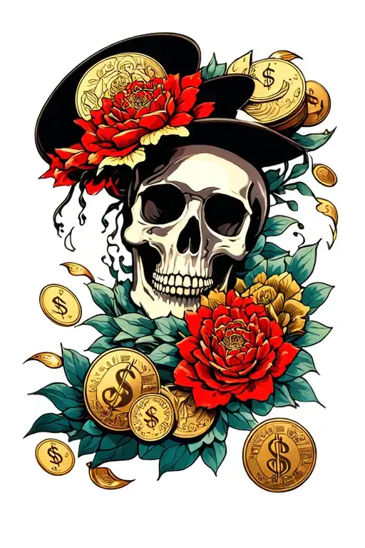 Skull Money Coins Reven