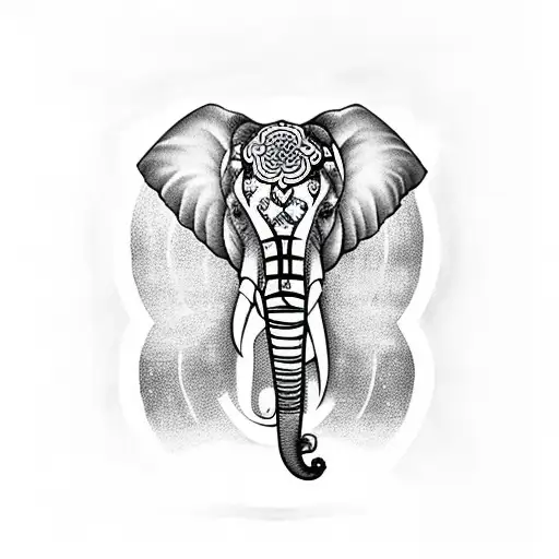 Elephant With Om Symbol