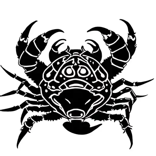 Cancer Crab Extended Claws Zodiac Symbol