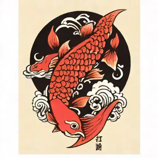 Japanese Carp One Red