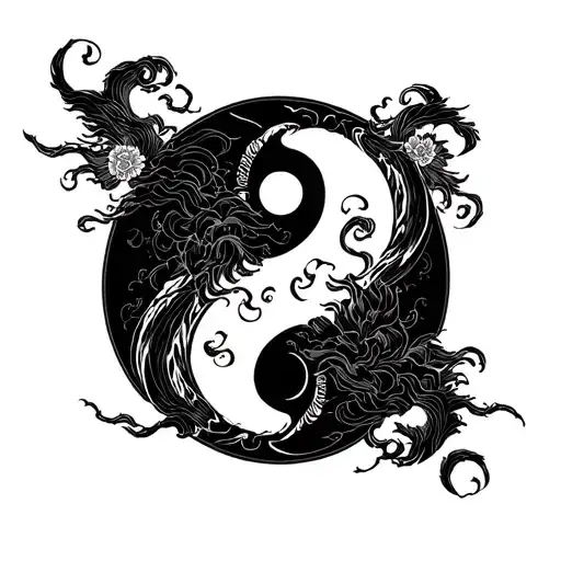 Heaven And Hell Ying Yang Symbol