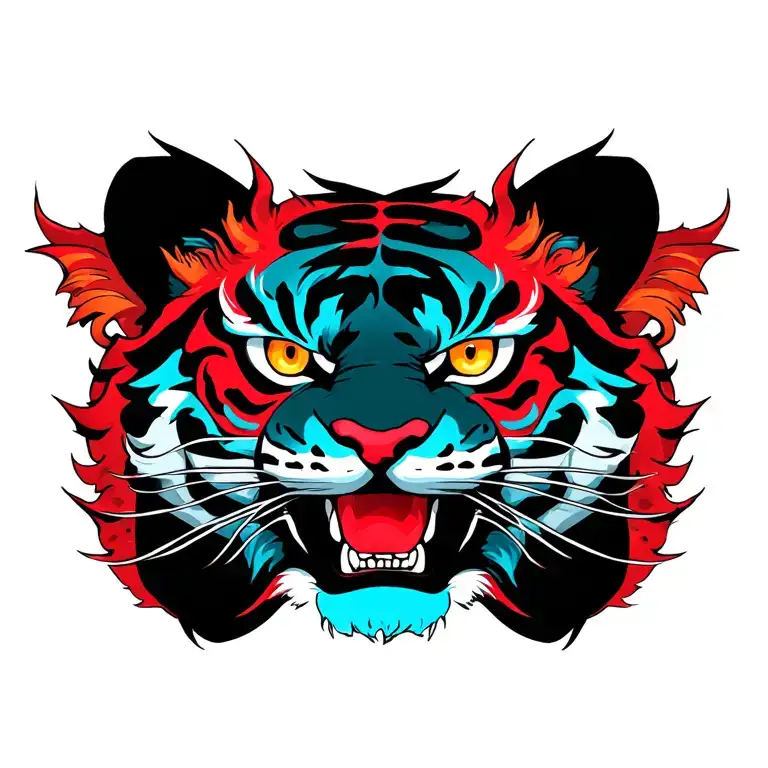 Blood Dragon Tiger Face