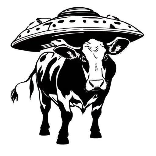 Ufo Abdicating A Cow