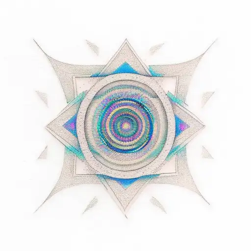 An Abstract Geometric Tattoo Inspired By The Sound Waves Of Their Favorite Music Genre