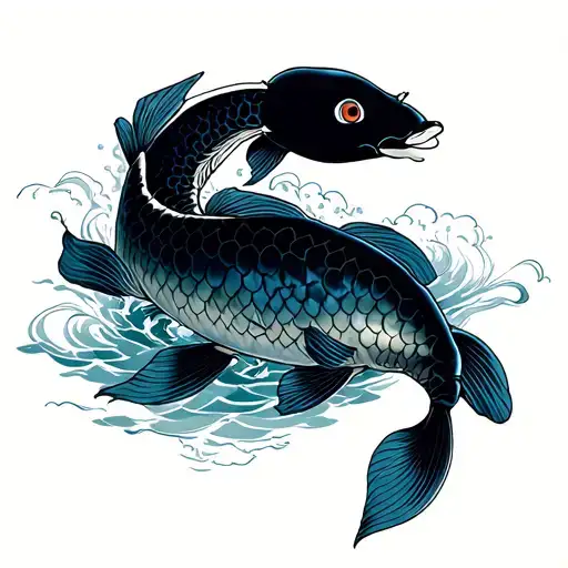 Koi Fish Swimming Upstream Symbolism Love