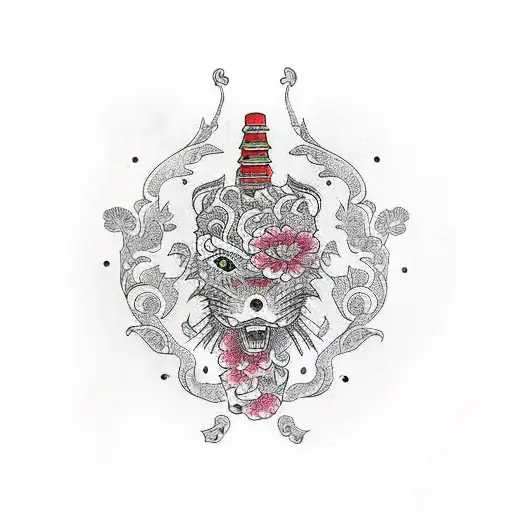 Gun With Intricate Floral Design