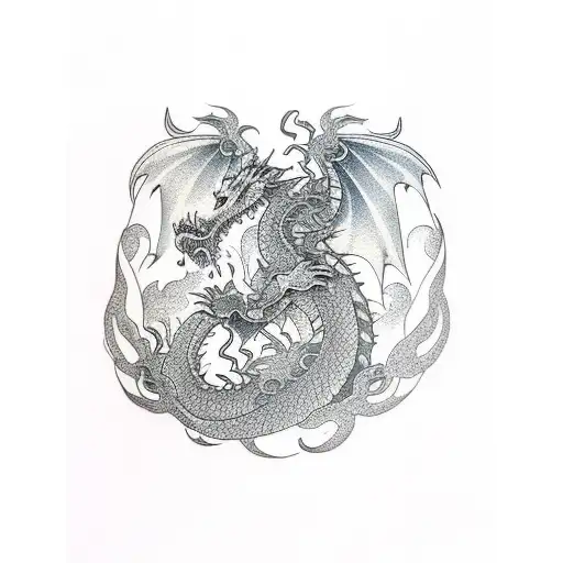 A Fierce Dragon Playing An Electric Guitar