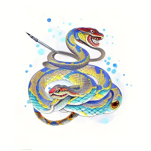 Snake With Aquarela
