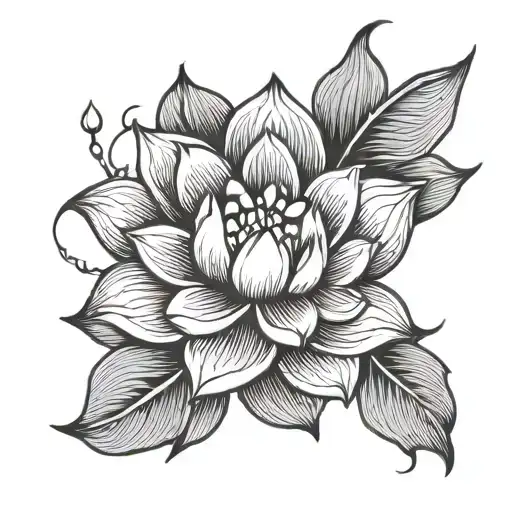 Small Lotus Wrist Tattoo Design