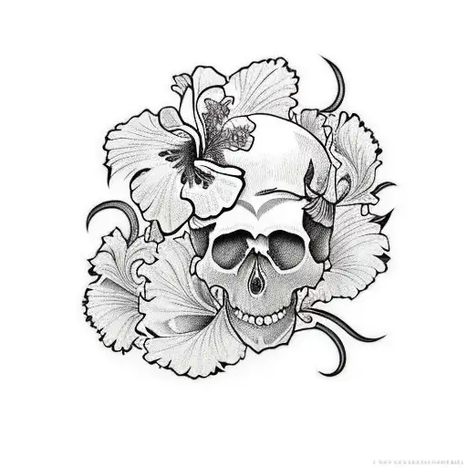 Hibiscus Wth Skull