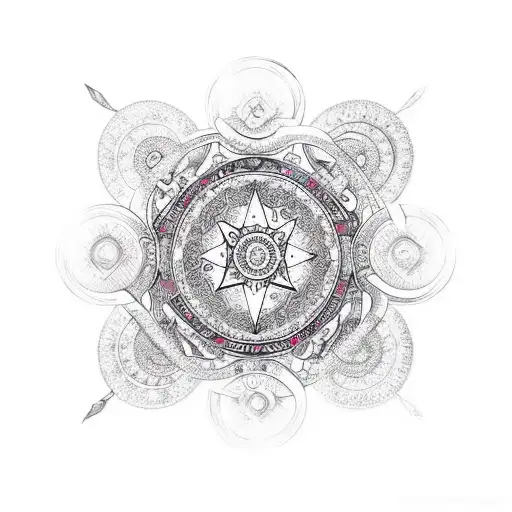 An Artistic Interpretation Of The Zodiac Signs Intertwined With Intricate Mandalas