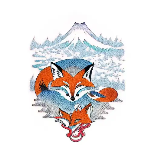 Fox And Mountain