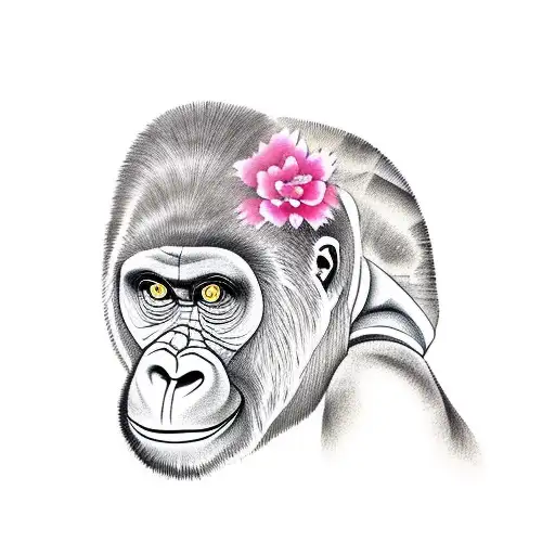 Gorilla And A Turtle