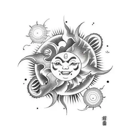 Sun Surrounded By Waves 360