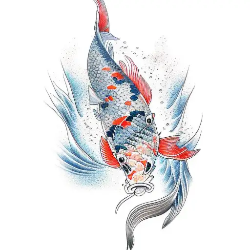 Koi Fish Full Back