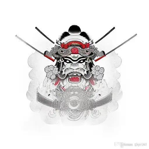 Samurai Mask Cherry Blossom