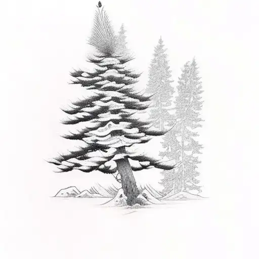 Pine Tree With The Letter L