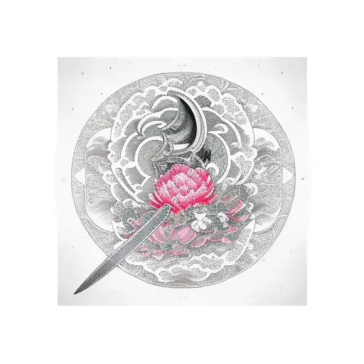 Peony Moon Geometry Sword